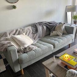 MOVING SALE - SAGE GREEN COUCH