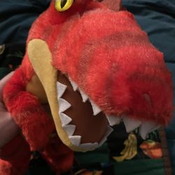 Build A Bear Red Orange, Striped Dinosaur From Smoke And Pet Free Home