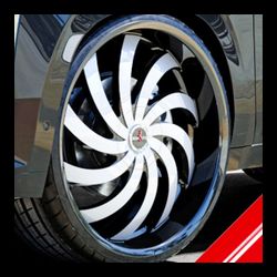 Brand New 24" SDA FLM 6x139.7 / 6X135 Black Machine Wheels