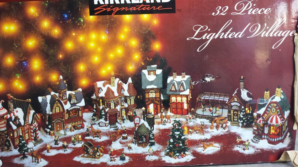 32 piece lighted Christmas village from Costco!