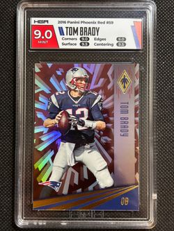 2016 Panini Phoenix Red Refractor Tom Brady #59 HGA 9++ Quad Mint Patriots