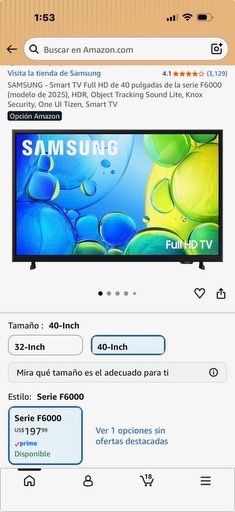 TV de 40 pulgadas