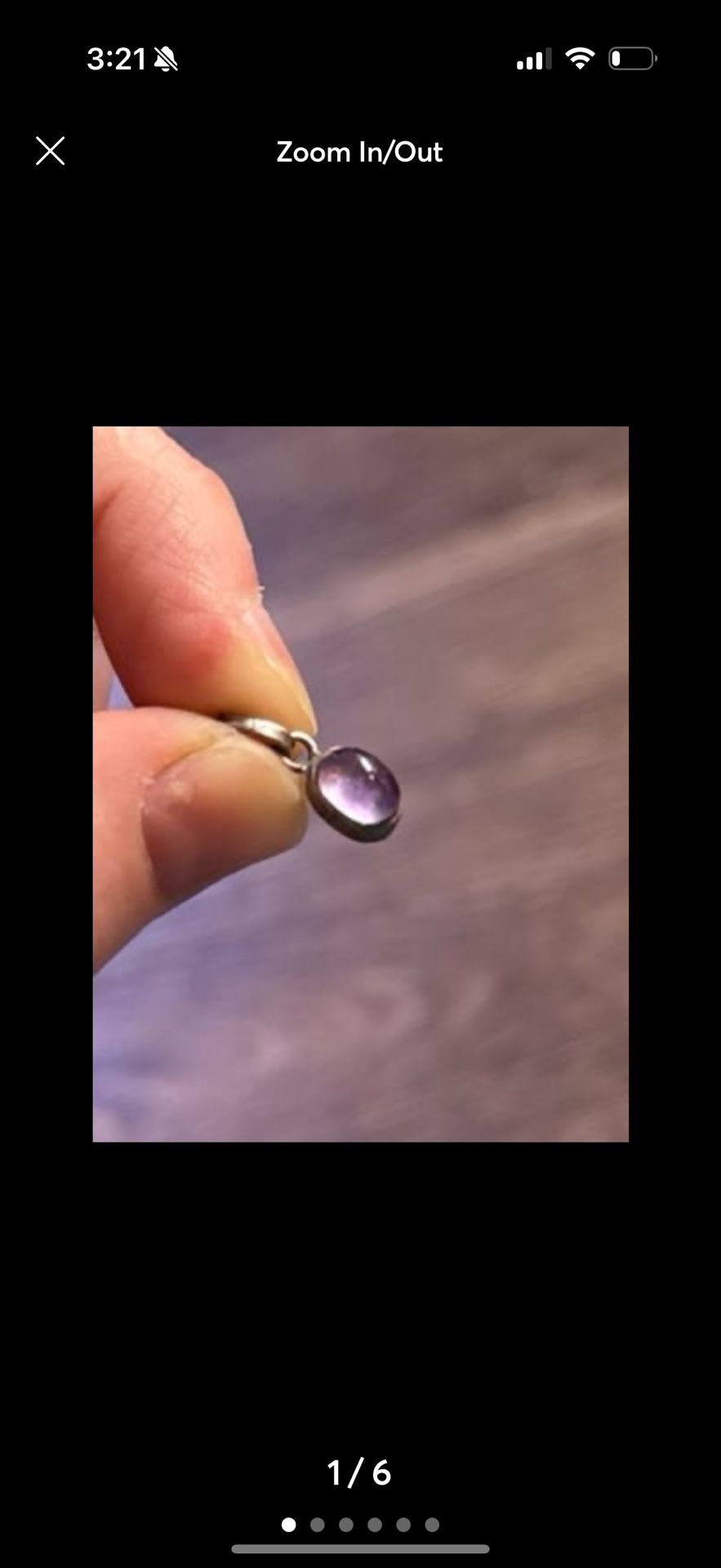 Silver amethyst crystal pendant