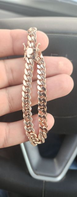 7mm Rose Gold Miami Cuban Bracelet