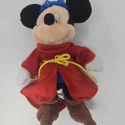 Walt Disney World Mickey Mouse 12" Fantasia Sorcerer Wizard Plush Stuffed Toy
