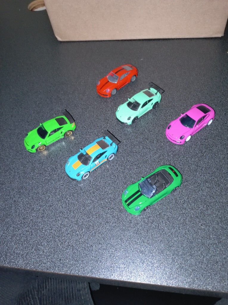 6 Of The Beautiful Diecast Porsche Carrera s Rare