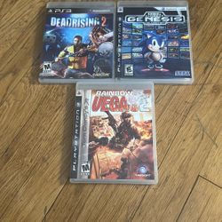 Retro & Zombie Game Bundle - PS3 - Sonic, Dead Rising 2, Rainbow Six Vegas 2