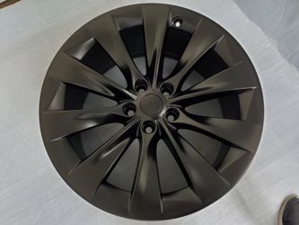 One Rim $195 20" Tesla Model X Satin Black Wheel Rim OEM Factory Slipstream