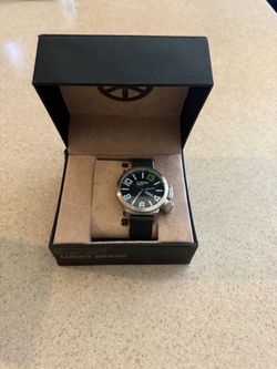 Lucky Brand Black and Silver Men's Watch