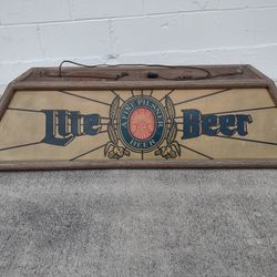 VINTAGE MILLER LITE HANGING 48" POOL TABLE BAR LIGHT