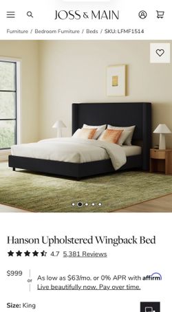 King Bed frame With Box Spring