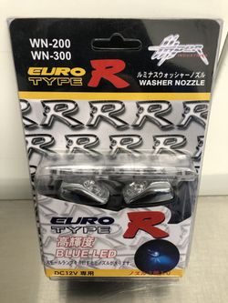 Windshield nozzles LED lights universal