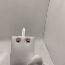 Diamond Gold Earrings 14k Gold 1.8g