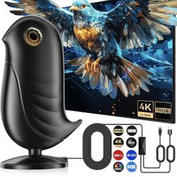 NEW Indoor TV Antenna with 650+ Miles Coverage Range Supports 4K 1080p for Smart HDTV and Older TVs, Includes Signal Amplifier and 18ft 