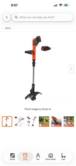 20V MAX Cordless Battery Powered String Trimmer Kit