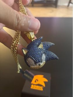 Sonic The Hedgehog Gold Necklace From Sega