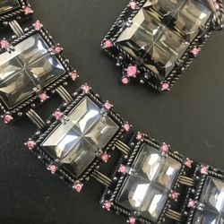 Vintage- Sarah Coventry- Midnight Magic- Bracelet And Pin