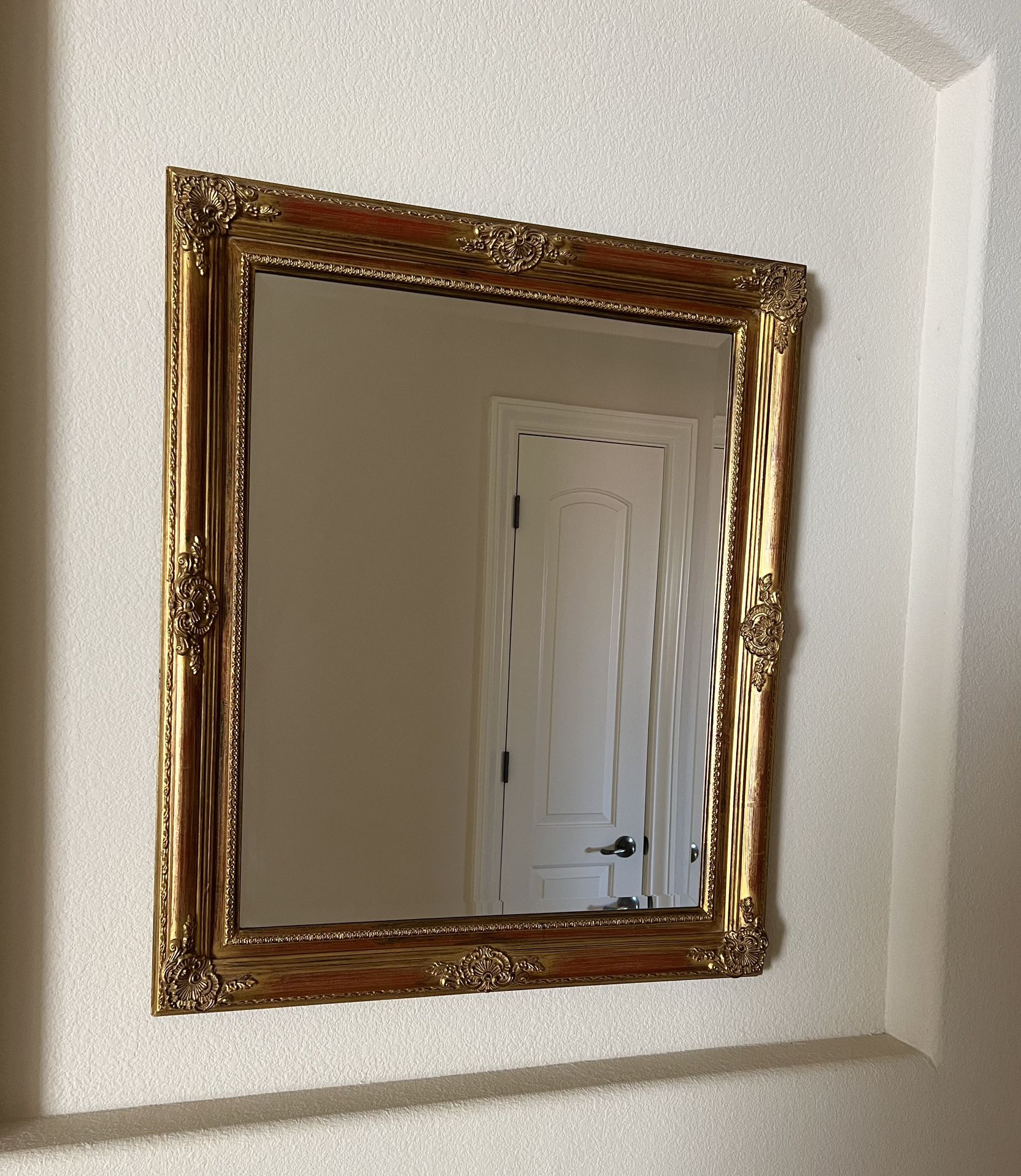 Price Reduction - Vintage Gold Mirror (pair) 31” * 37”