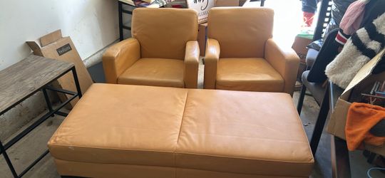 The sofa is in good condition, it only  a scratch on one of the small ones and needs cleaning.