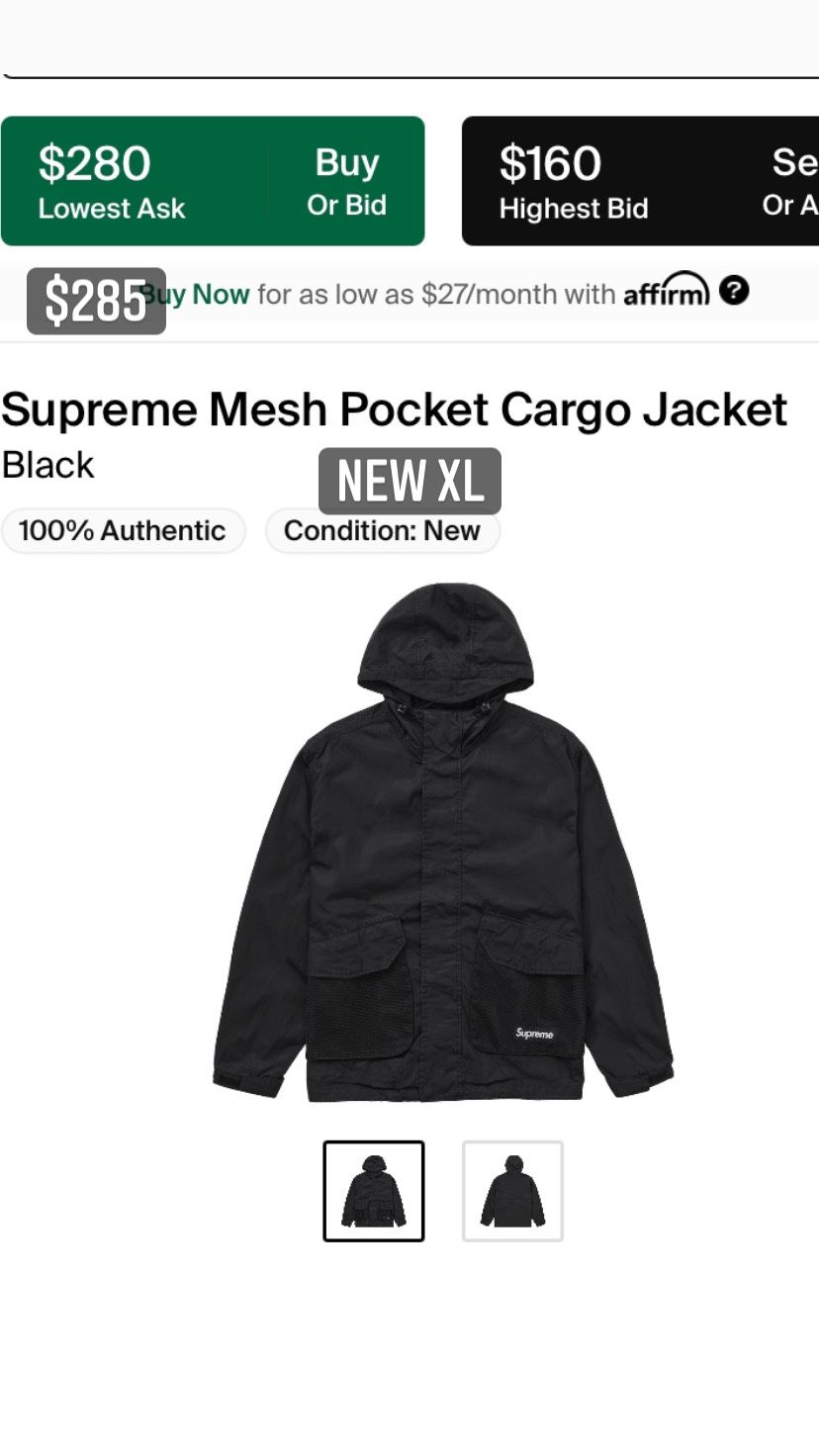 Hooded Supreme Mesh Pocket Cargo Jacket Supreme Mesh Pocket Cargo