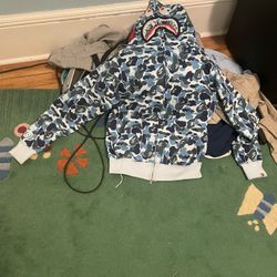 Blue Bape Fill Zip Size Medium