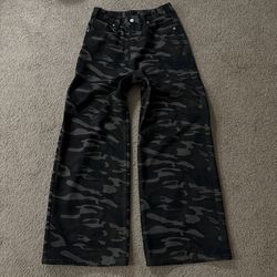 Camo Baggy Wide Leg Jeans