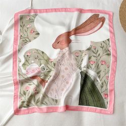 Scarf Women Square Fashion Animal Print Small Neckerchief Female Head Scarves