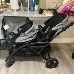 Contours options elite v2 double stroller in graphite gray
