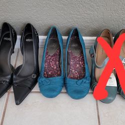 4 Pairs Of Women's Heels/Pumps, Size 9.5 Or 10