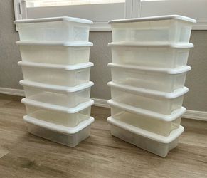 12 x Sterilite 4 Qt Storage Box Container Bin Stackable Stacking