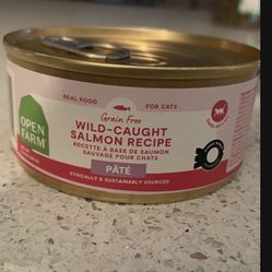 12 CANS WILD CAUGHT SALMON OPEN FARM PATE. 