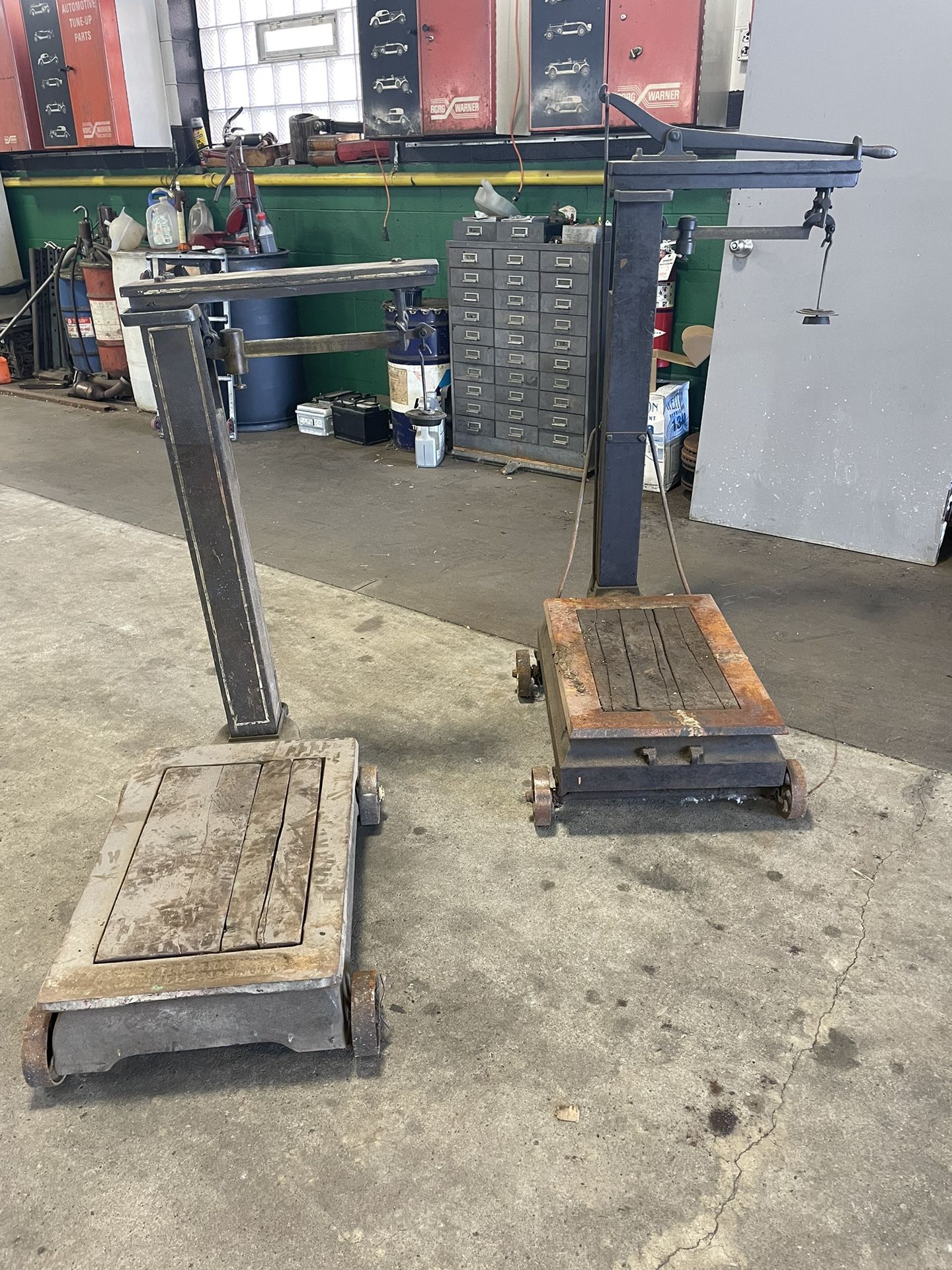 Antique industrial scales