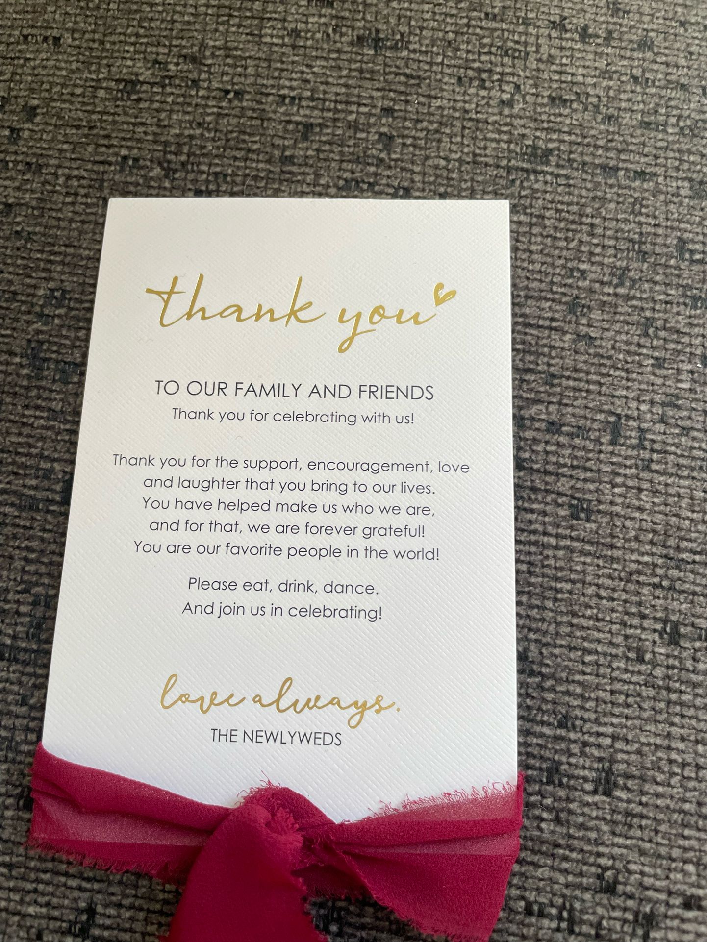 Wedding thank you cards 