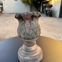 Vintage Wooden Rustic Candle Holder