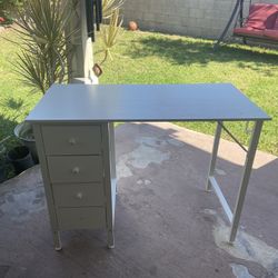 Small White Desk With Drawers 