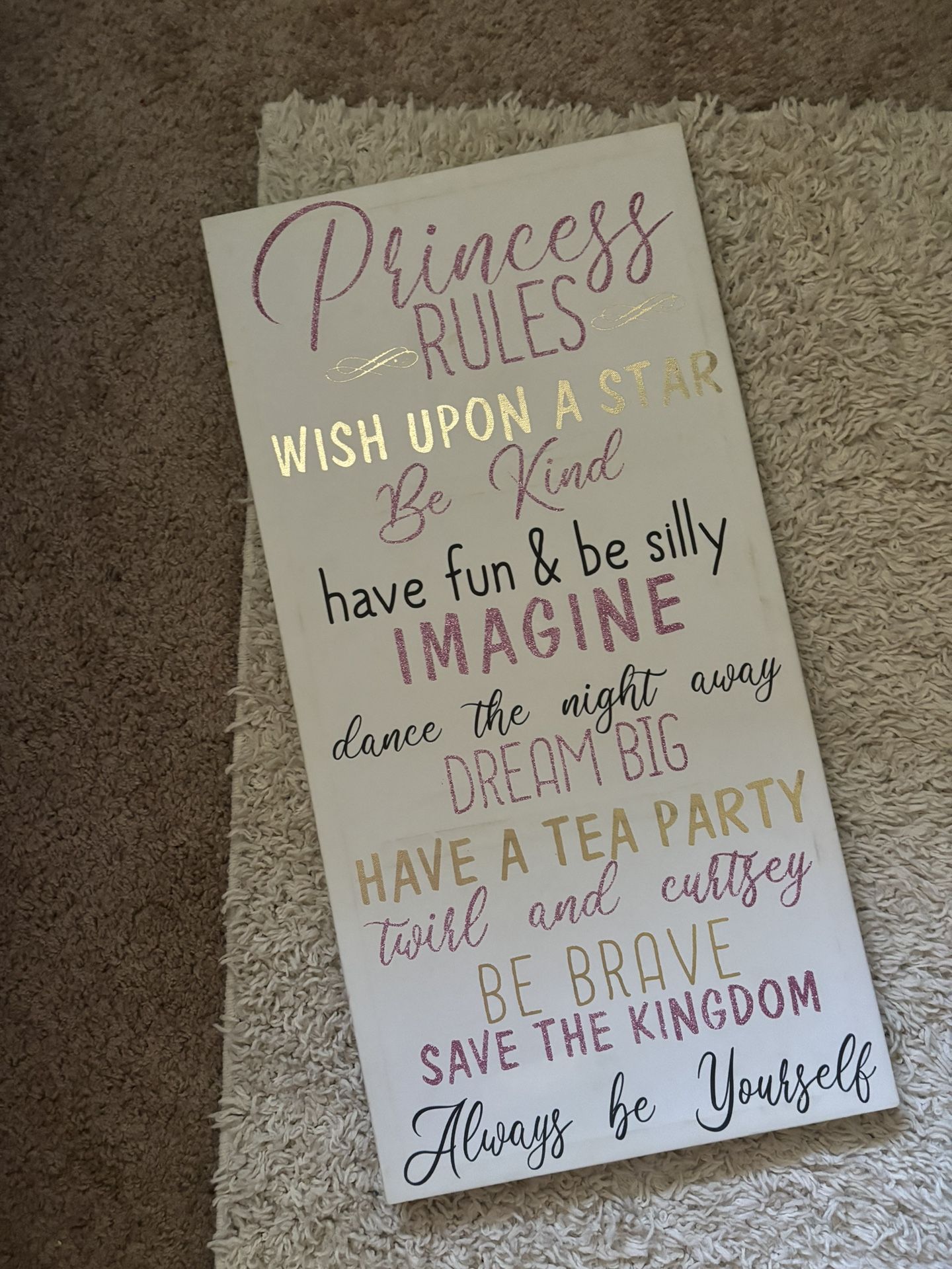 Princess canvas Sign