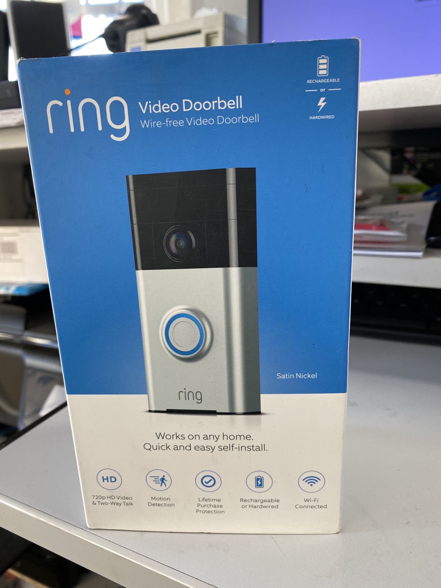 Ring video doorbell wire free doorbell