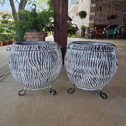 Rustic Black Clay Pots. (Planters) Plants, Pottery, Talavera $70 cada una.
