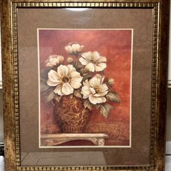 Large Framed Floral Wall Art