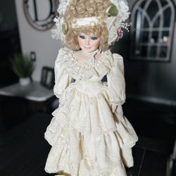 Tammy Faye Baker Porcelain Doll With Stand