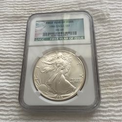 1986 American Silver Eagle Mint State 69 NGC