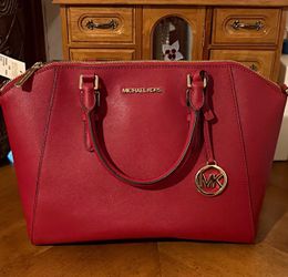 NEW w/ tags Michael Kors Red Medium Satchel