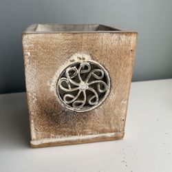 Wooden Rustic Miscellaneous Storage For Candle Or Office Supply