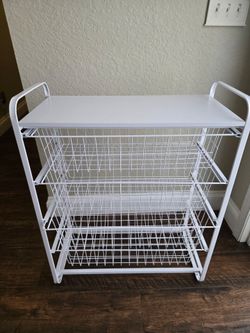 Metal shelves storage and organization piece