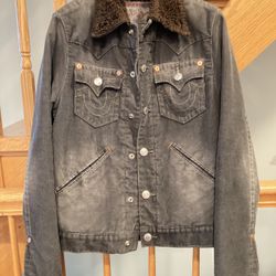 True religion fur jacket top
