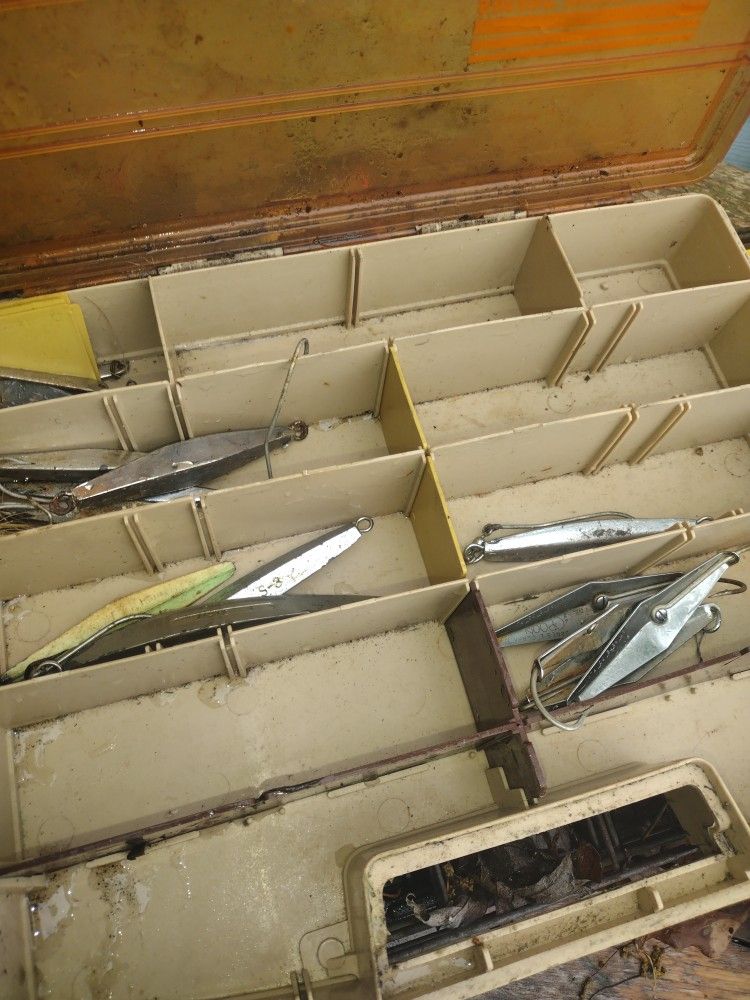 tackle box with some fishing lures