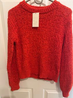 A New Day Red Knit Sweater Brand NEW