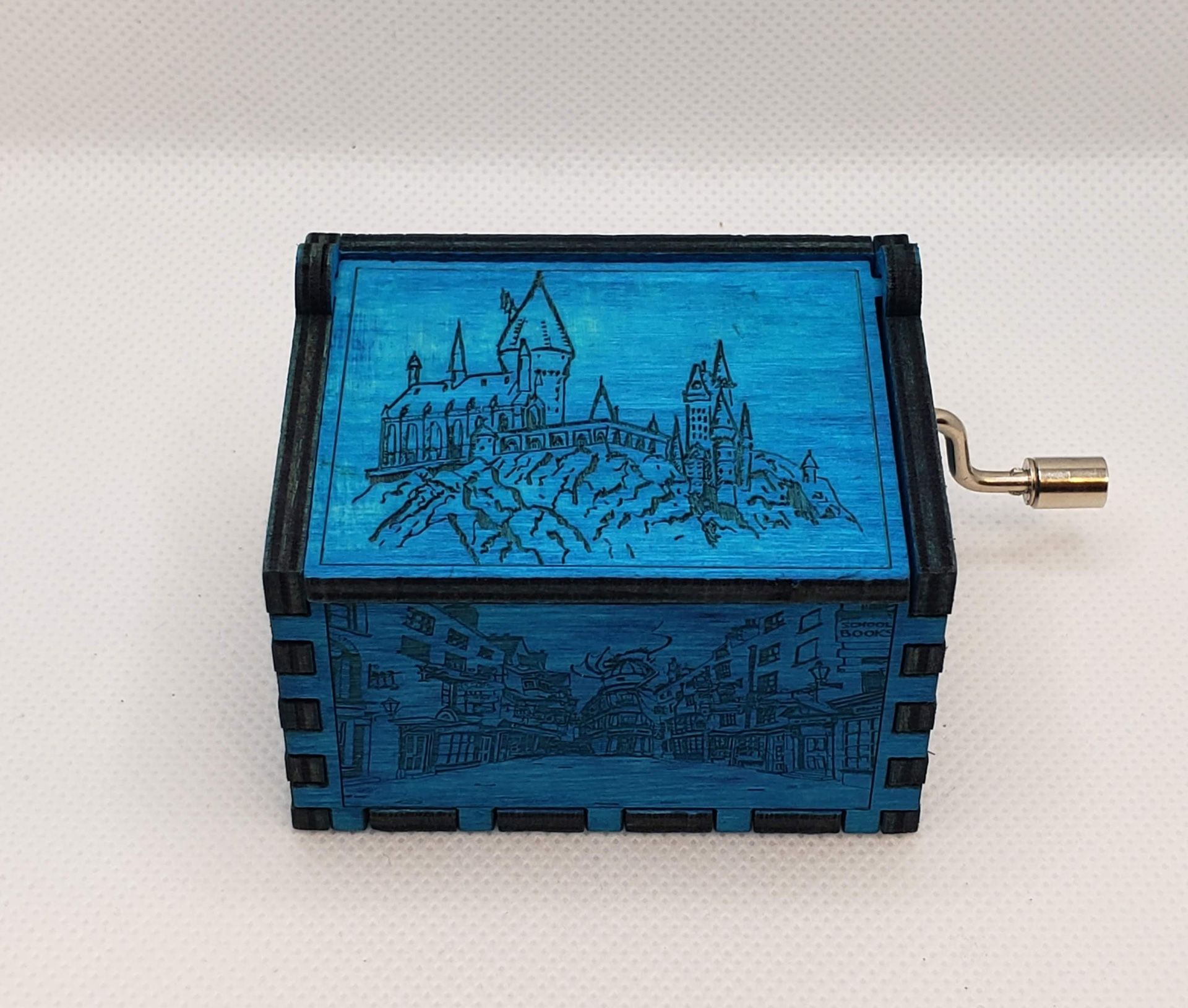 Harry Potter Wooden Crank Laser Engraved Musical Box 