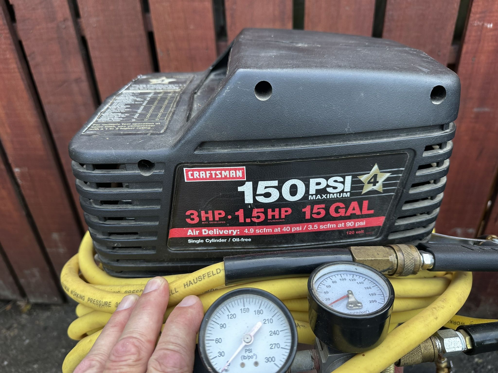 Craftsman Air Compressor 150 PSI - 15 Gal