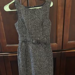 Like New - Elegant Gray Dress w- Belt Size 00